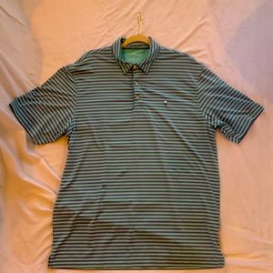 Southern Shirt Size Large Teal with Purple stripes